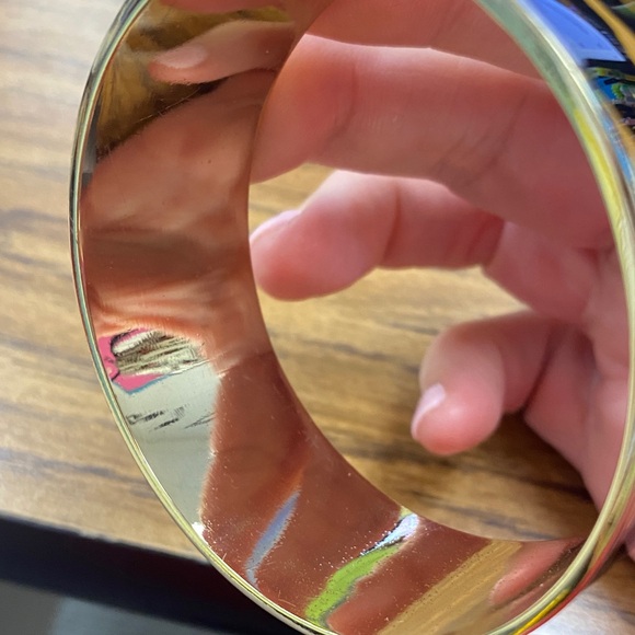 Talbots Leopard-Print Resin Cuff Bracelets in Black and Yellow - Picture 4 of 5